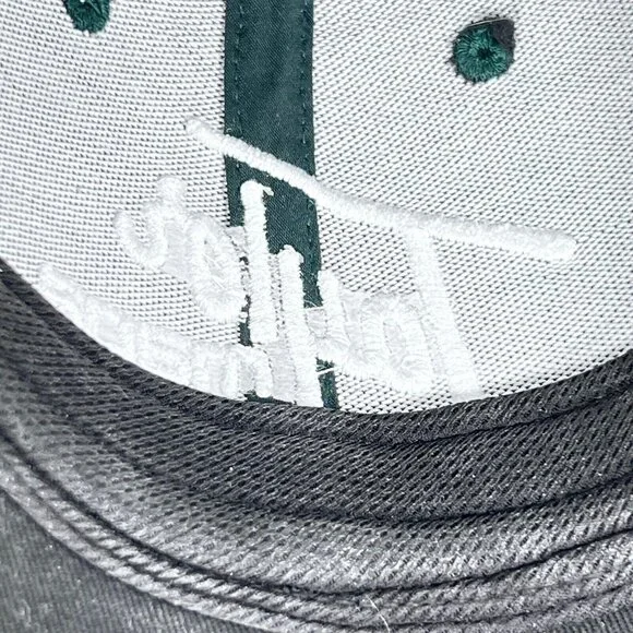 Taylor Made Golf Hat McHenry Illinois 1979 Green Spellout Strapback Baseball Cap - Picture 7 of 8